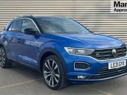 Ravenna blue metallic black Used 2021 VW T-Roc R-line SUV | £22,643 (Good price)
