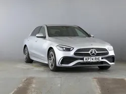 Hightech silver Used 2024 Mercedes C300e AMG line Sedan | £36,400 (Good price)