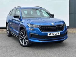 Race blue metallic Used 2022 Skoda Kodiaq SportLine SUV | £31,995 (Fair price)