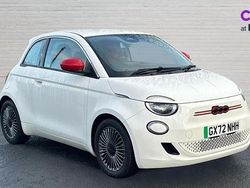 White Used 2022 Fiat 500e Red Hatchback | £12,624 (Fair price)