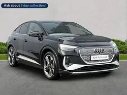 Black Used 2023 Audi Q4 Sportback e-tron S-Line SUV | £25,551