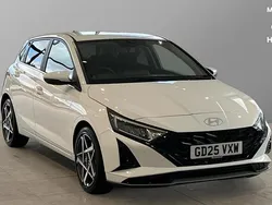 White New 2025 Hyundai i20 Premium Hatchback | £20,645 (Fair price)