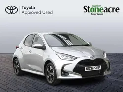 Silver New 2025 Toyota Yaris Hybrid Design Hatchback | £21,000 (A bit pricey)