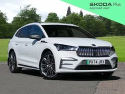 Moon white metallic Used 2024 Skoda Enyaq iV LAURIN & KLEMENT SUV | £35,795