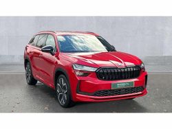Velvet red metallic Used 2025 Skoda Kodiaq SportLine SUV | £40,450 (A bit pricey)