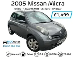 Grey Used 2005 Nissan Micra Hatchback | £1,499 (Fair price)