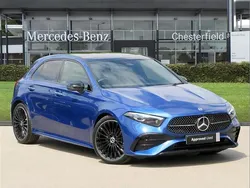 Blue New 2025 Mercedes A180 AMG Line Premium Plus Hatchback | £31,000 (Expensive)
