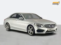 Silver Used 2018 Mercedes C220 AMG line Sedan | £16,895 (Fair price)