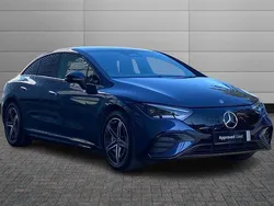 Sodalite blue Used 2025 Mercedes EQE350 AMG line Sedan | £52,650 (A bit pricey)