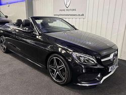 Black Used 2017 Mercedes C250 AMG line Cabriolet | £16,890 (Good price)