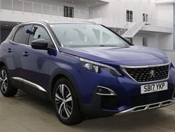 Blue Used 2017 Peugeot 3008 GT-line SUV | £10,690 (Fair price)