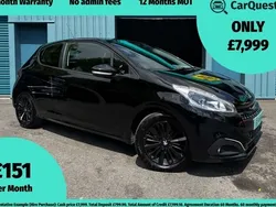 Black Used 2018 Peugeot 208 Hatchback | £7,999 (Fair price)