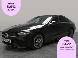 Black Used 2023 Mercedes C220 AMG line Sedan | £28,784 (Expensive)
