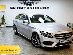 Silver Used 2017 Mercedes C220 AMG line Estate | £14,495 (Fair price)