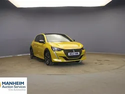 Yellow Used 2021 Peugeot e-208 Premium Hatchback | £11,295 (Fair price)
