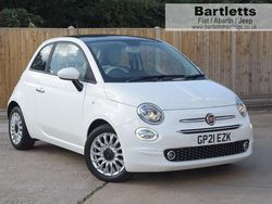 White Used 2021 Fiat 500 Lounge Hatchback | £9,495 (Fair price)