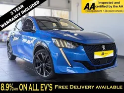 Blue Used 2023 Peugeot e-208 GT Hatchback | £13,295 (Fair price)