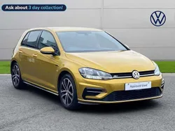 Yellow Used 2018 VW Golf VII R-line Hatchback | £12,997 (Fair price)