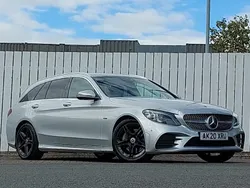Silver Used 2020 Mercedes C300e AMG line Estate | £19,298 (Fair price)