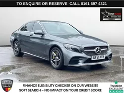 Grey Used 2021 Mercedes C300e AMG line Sedan | £19,970