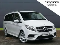 White Used 2019 Mercedes V300 AMG line MPV | £47,995 (Super price)
