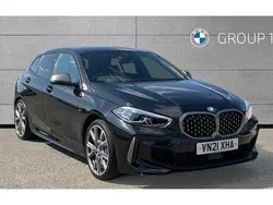 Black sapphire metallic paint Used 2021 BMW M135 Comfort Edition Hatchback | £25,995 (Fair price)
