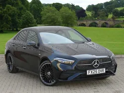 Cosmos black metallic Used 2025 Mercedes A250 AMG Line Premium Plus Sedan | £80,000