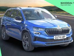 Race blue metallic Used 2024 Skoda Karoq SportLine SUV | £33,619 (Expensive)