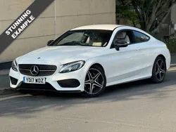 White Used 2017 Mercedes C220 AMG line Coupe | £12,995 (Fair price)