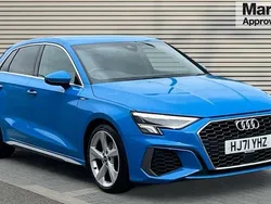Blue Used 2021 Audi A3 S-Line Hatchback | £21,819 (Fair price)