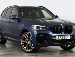 Blue Used 2021 BMW X3 M Sport SUV | £34,500 (Good price)