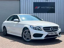White Used 2015 Mercedes C220 AMG line Sedan | £9,650 (Expensive)