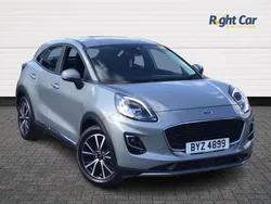 Solar silver Used 2022 Ford Puma Titanium SUV | £14,599 (Good price)