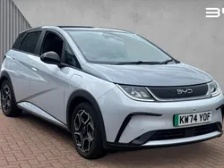 Two tone skiing white / urban grey Used 2024 BYD Dolphin Design Hatchback | £22,257 (A bit pricey)