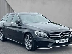 Black Used 2018 Mercedes C220 AMG line Estate | £15,709 (Fair price)