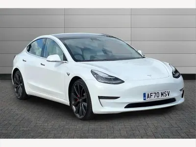 Used Tesla Model 3 Performance 461 kW (627 HP) 2020 White Sedan