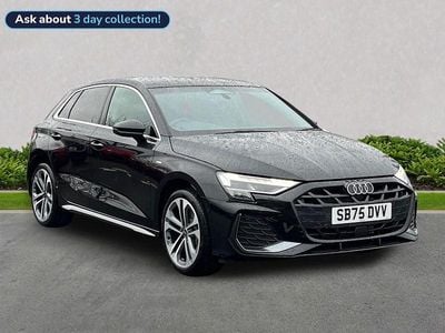 New Audi A3 e-tron S-Line 2026 Black Hatchback