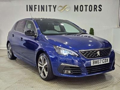 Used Peugeot 308 GT-line 130 HP (95 kW) 2018 Blue Hatchback