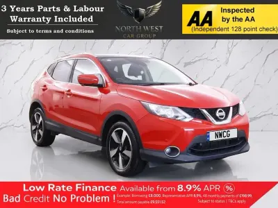 Used Nissan Qashqai N-Connecta 115 HP (84 kW) 2016 Red SUV