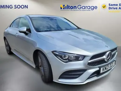 Used Mercedes CLA220 AMG Line Premium 190 HP (139 kW) 2021 Silver Coupe