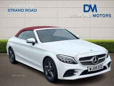 White Used 2018 Mercedes C200 AMG line Cabriolet | £21,998 (Expensive)