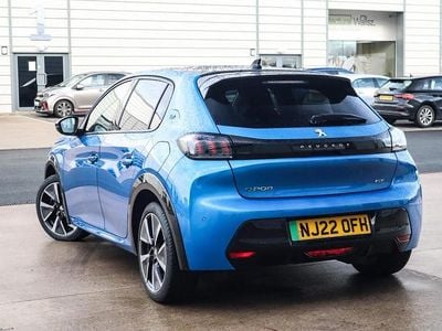Blue Used 2022 Peugeot e-208 GT Hatchback | £13,088 (Fair price)