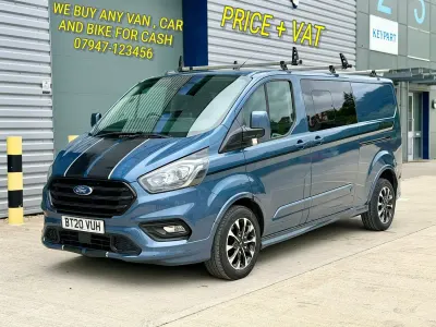 Used Ford Transit Custom Sport 185 HP (136 kW) 2020 Blue Van