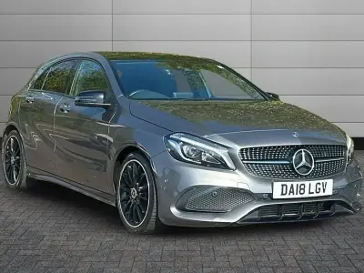 Used Mercedes A200 AMG line 134 HP (98 kW) 2018 Mountain grey Hatchback