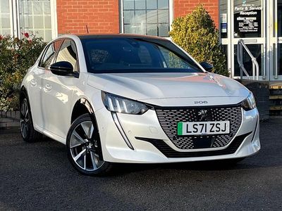 White Used 2021 Peugeot e-208 GT Hatchback | £12,595 (Fair price)