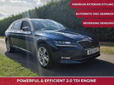Used Skoda Superb SE L Executive 190 HP (139 kW) 2017 Blue Estate