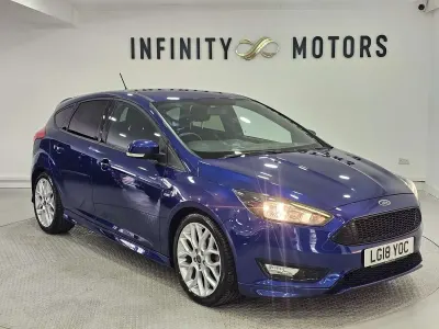 Used Ford Focus ST-Line 140 HP (102 kW) 2018 Blue Hatchback