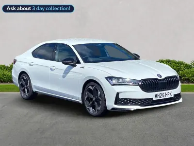 Used Skoda Superb SportLine 150 HP (110 kW) 2025 White Hatchback