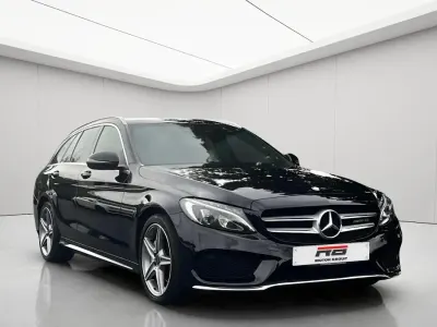 Used Mercedes C220 AMG line 170 HP (125 kW) 2015 Black Estate