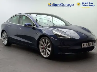 Used Tesla Model 3 Performance 461 kW (627 HP) 2019 Blue Sedan